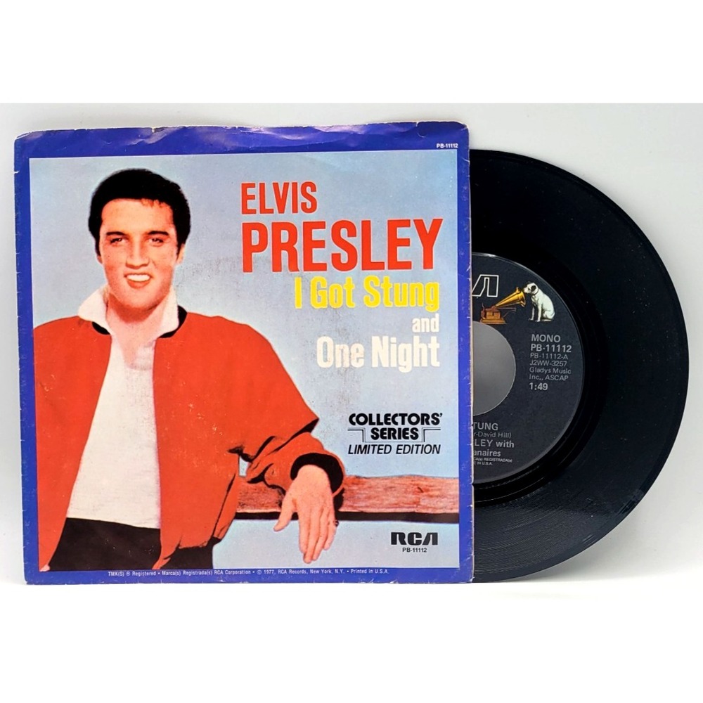 ELVIS PRESLEY - I GOT STUNG - POP ROCK - PICTURE SLEEVE & 45 RCA